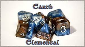 Halfsies: Earth Elemental - 7 Die Polyhedral Set